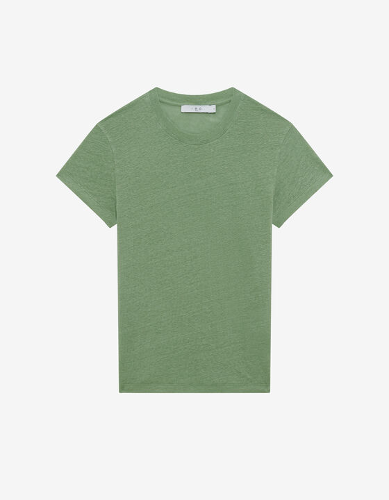 T-SHIRT EN LIN COL ROND